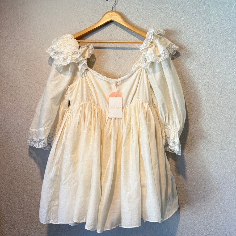 Selkie The Sugarfrill Classic Ivory Lace Babydoll Dress SKOD1169VL 1X NEW